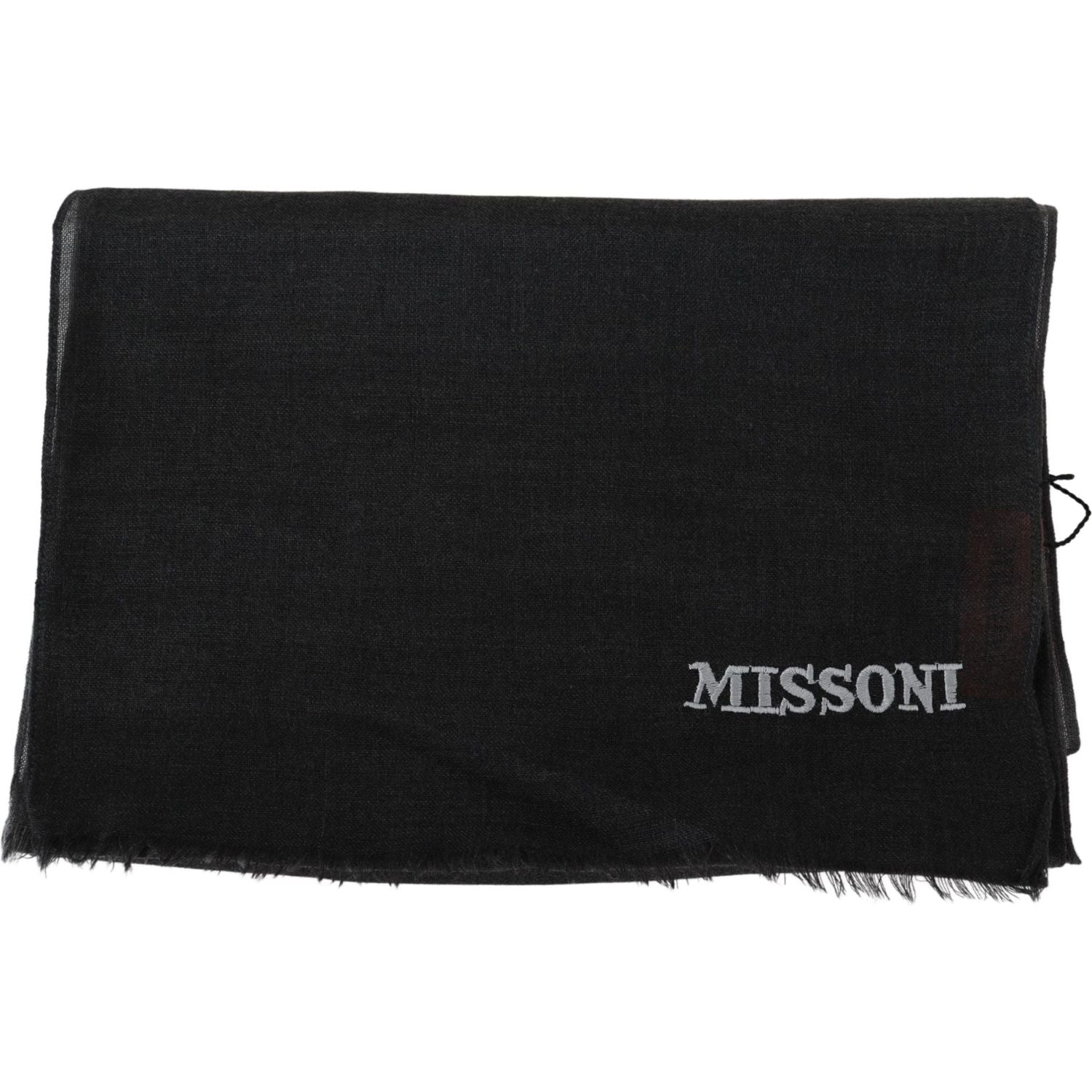 Missoni Black 100% Wool Unisex Neck Wrap Scarf