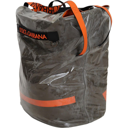 Dolce & Gabbana Cotton Men Large Fabric Green Shopping Tote Bag Dolce & Gabbana