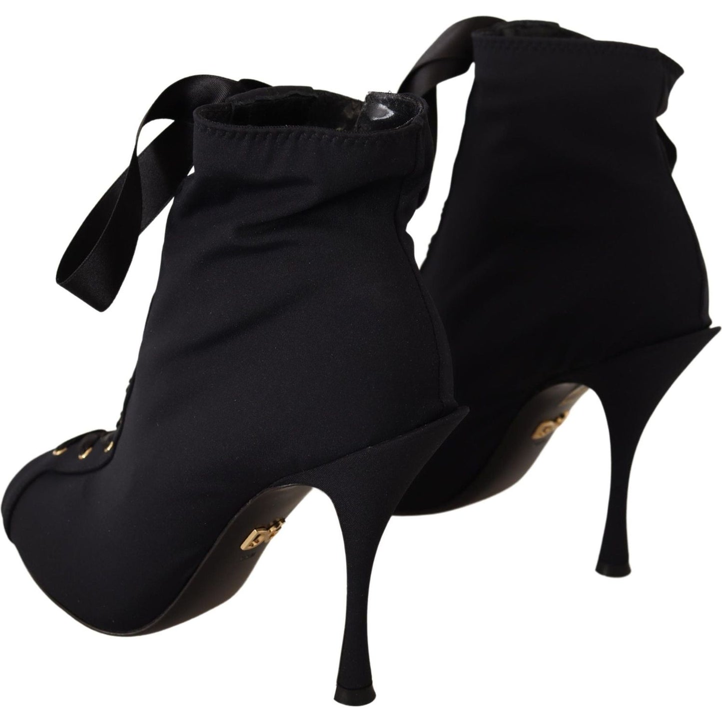 Dolce & Gabbana Elegant Ankle Open Toe Heel Boots Dolce & Gabbana