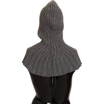 Dolce & Gabbana Gray 100% Cashmere Knitted Wrap One Size Scarf