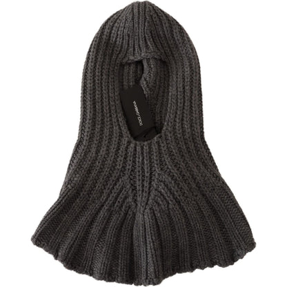 Dolce & Gabbana Gray 100% Cashmere Knitted Wrap One Size Scarf