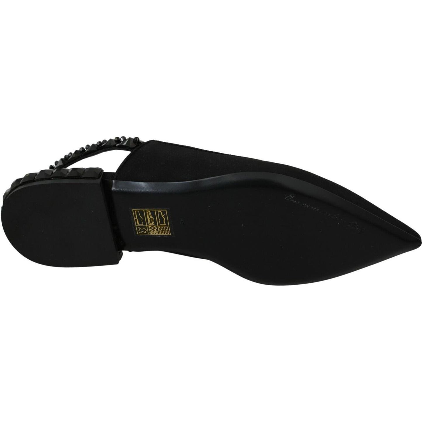 Dolce & Gabbana Elegant Silk Blend Slingback Flats with Crystals Dolce & Gabbana