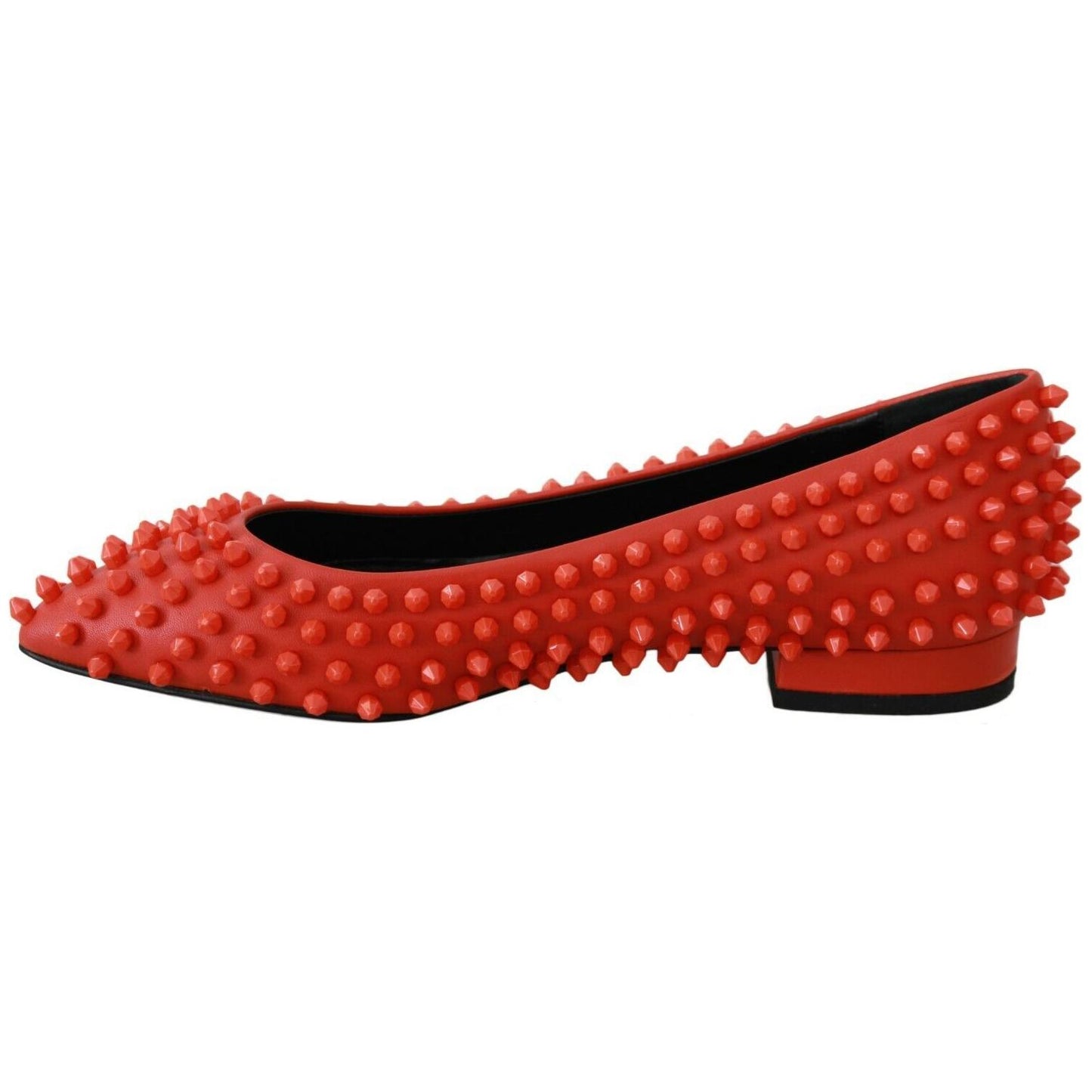 Philipp Plein Orange Leather Ballerina WHAT I DO Flats Shoes Philipp Plein