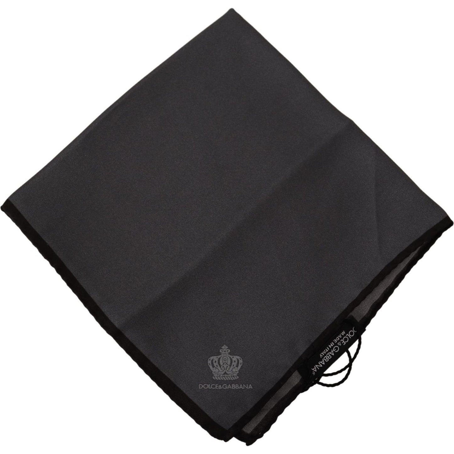 Dolce & Gabbana Gray 100% Silk Square Handkerchief Gray 100% Silk Square Handkerchief Dolce & Gabbana