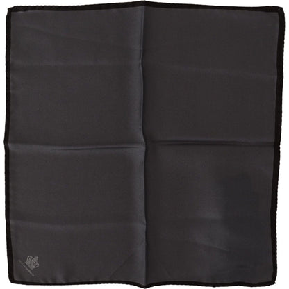 Dolce & Gabbana Gray 100% Silk Square Handkerchief Gray 100% Silk Square Handkerchief Dolce & Gabbana
