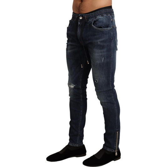 Dolce & Gabbana Elegant Dark Blue Skinny Jeans Dolce & Gabbana