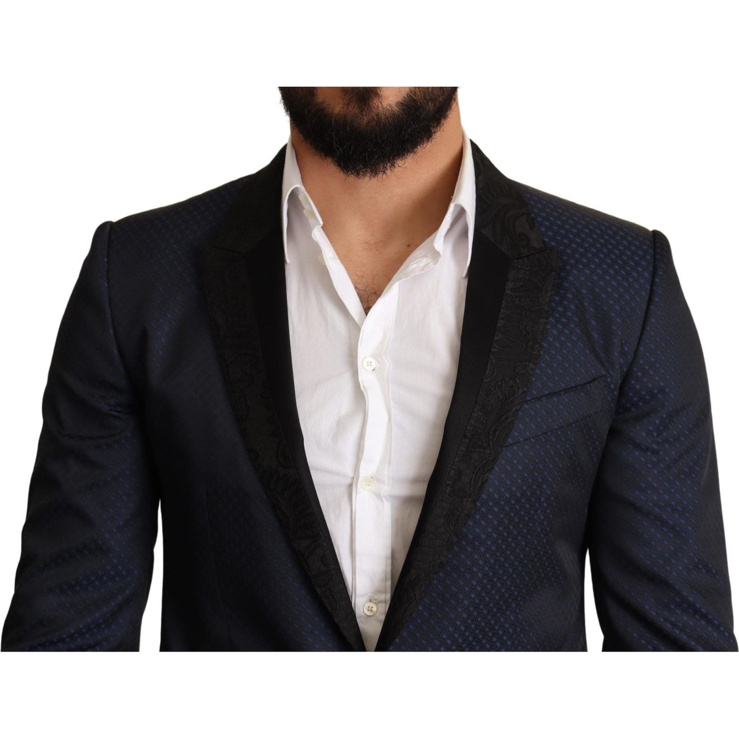 Dolce & Gabbana Elegant Blue Slim Fit Martini Blazer Dolce & Gabbana