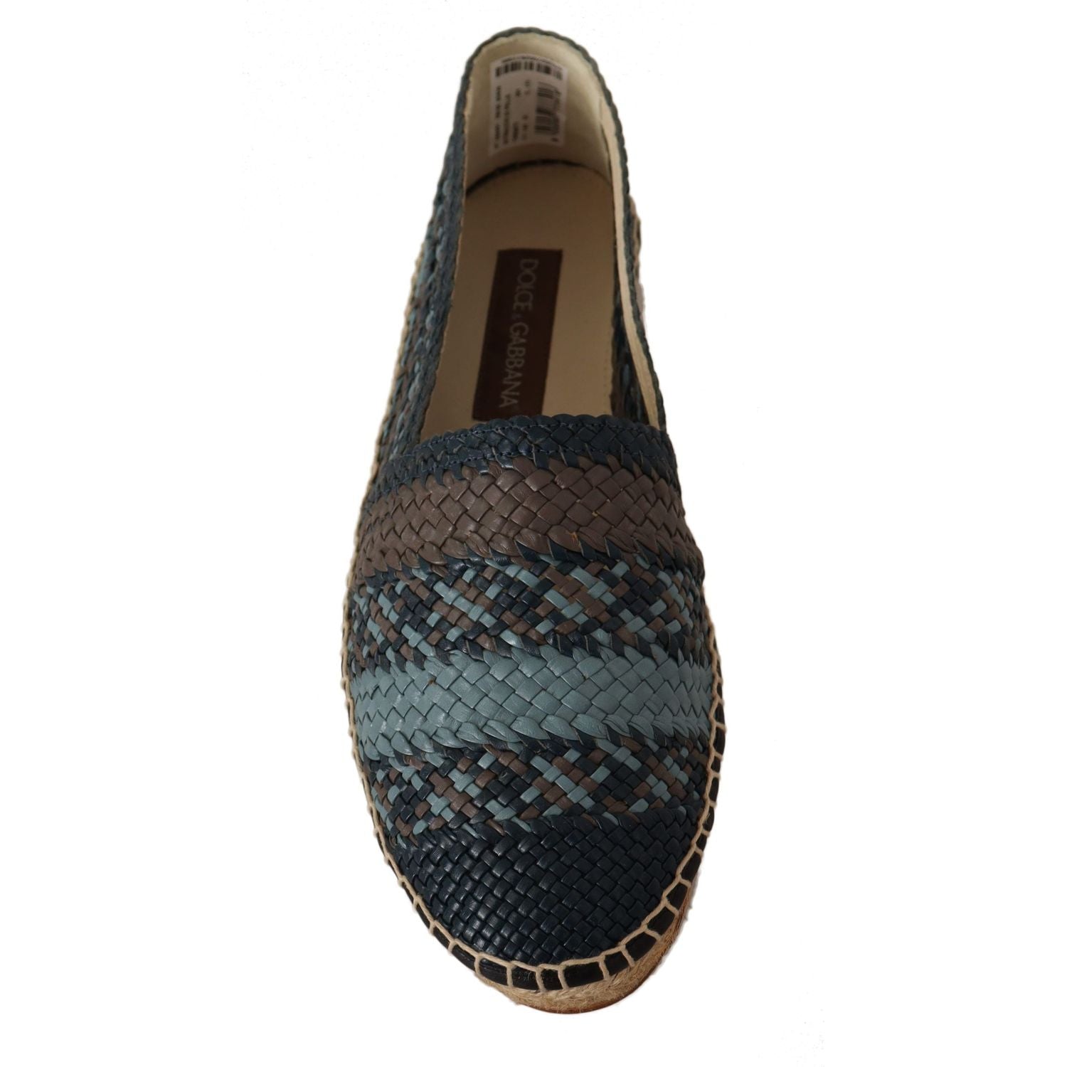 Dolce & Gabbana Blue Gray Slip On Buffalo Espadrille Shoes
