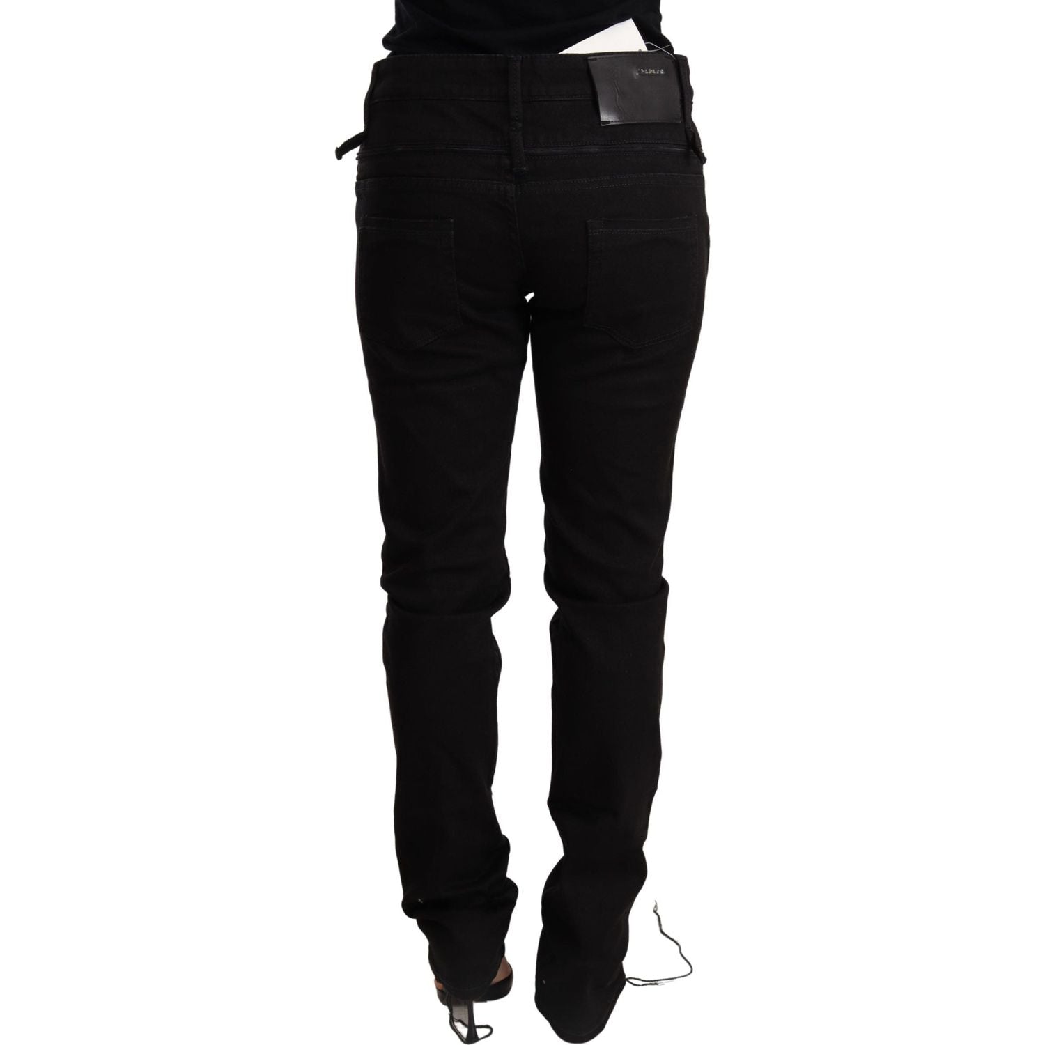Acht Black Low Waist Skinny Denim Jeans Trouser