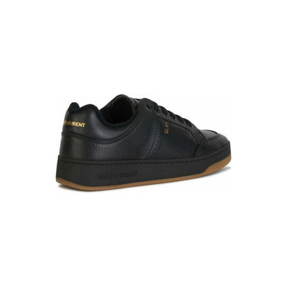 Saint Laurent Black Calf Leather Low Top Sneakers