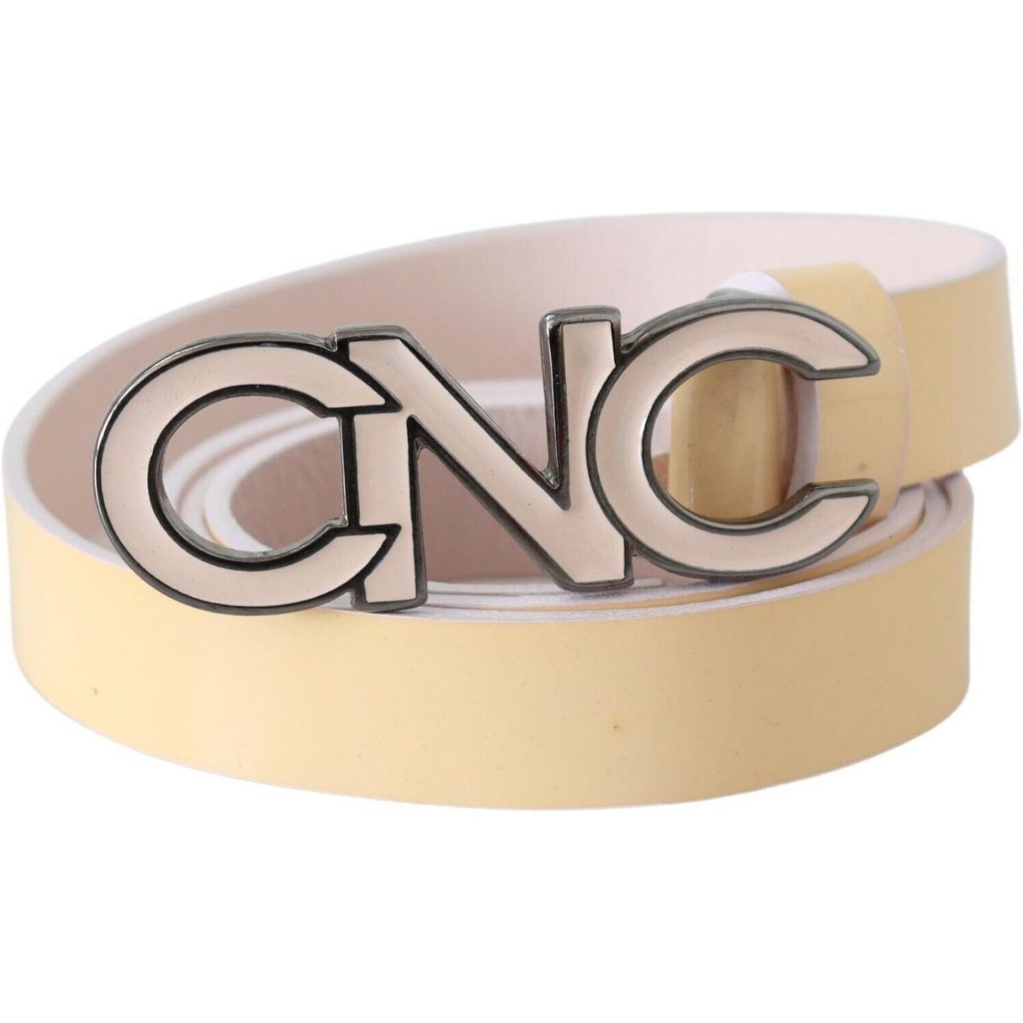 Costume National Chic Beige Logo Leather Belt WOMAN BELTS Costume National