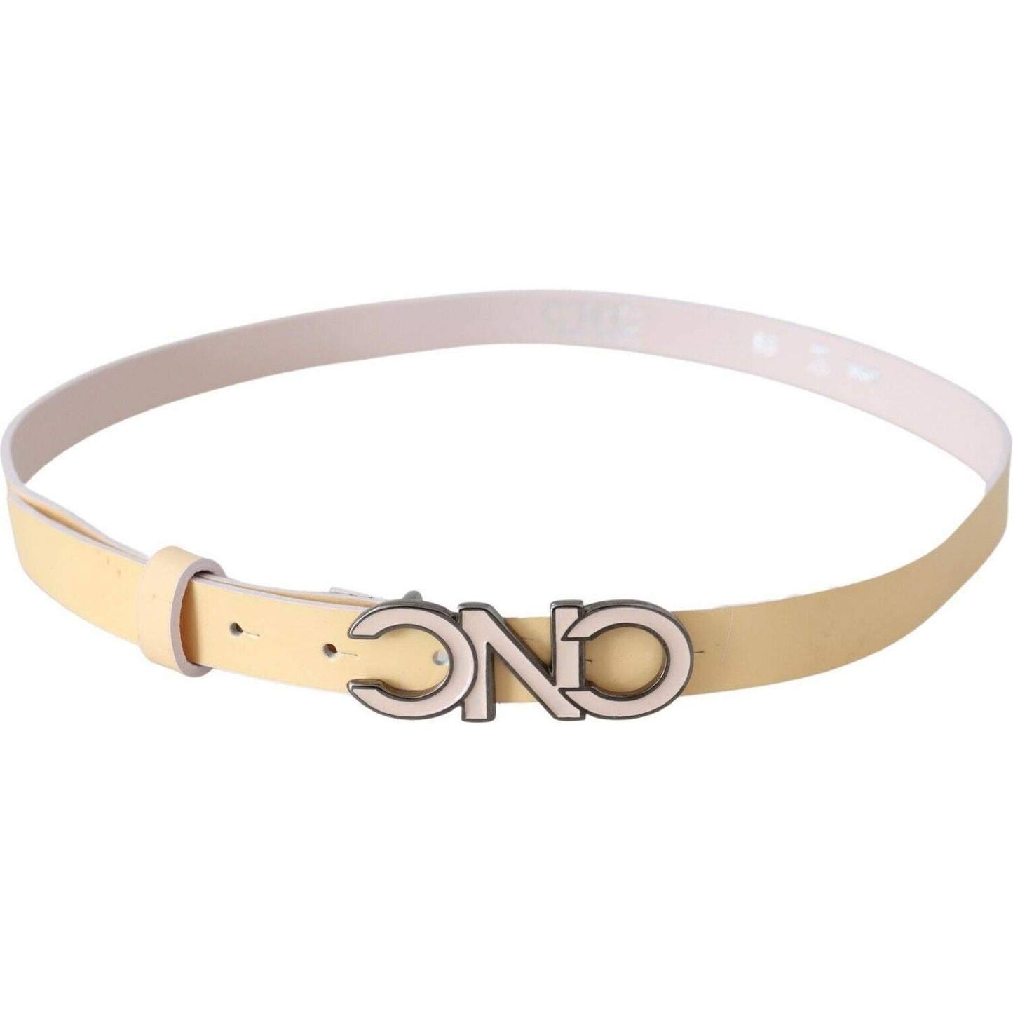 Costume National Chic Beige Logo Leather Belt WOMAN BELTS Costume National