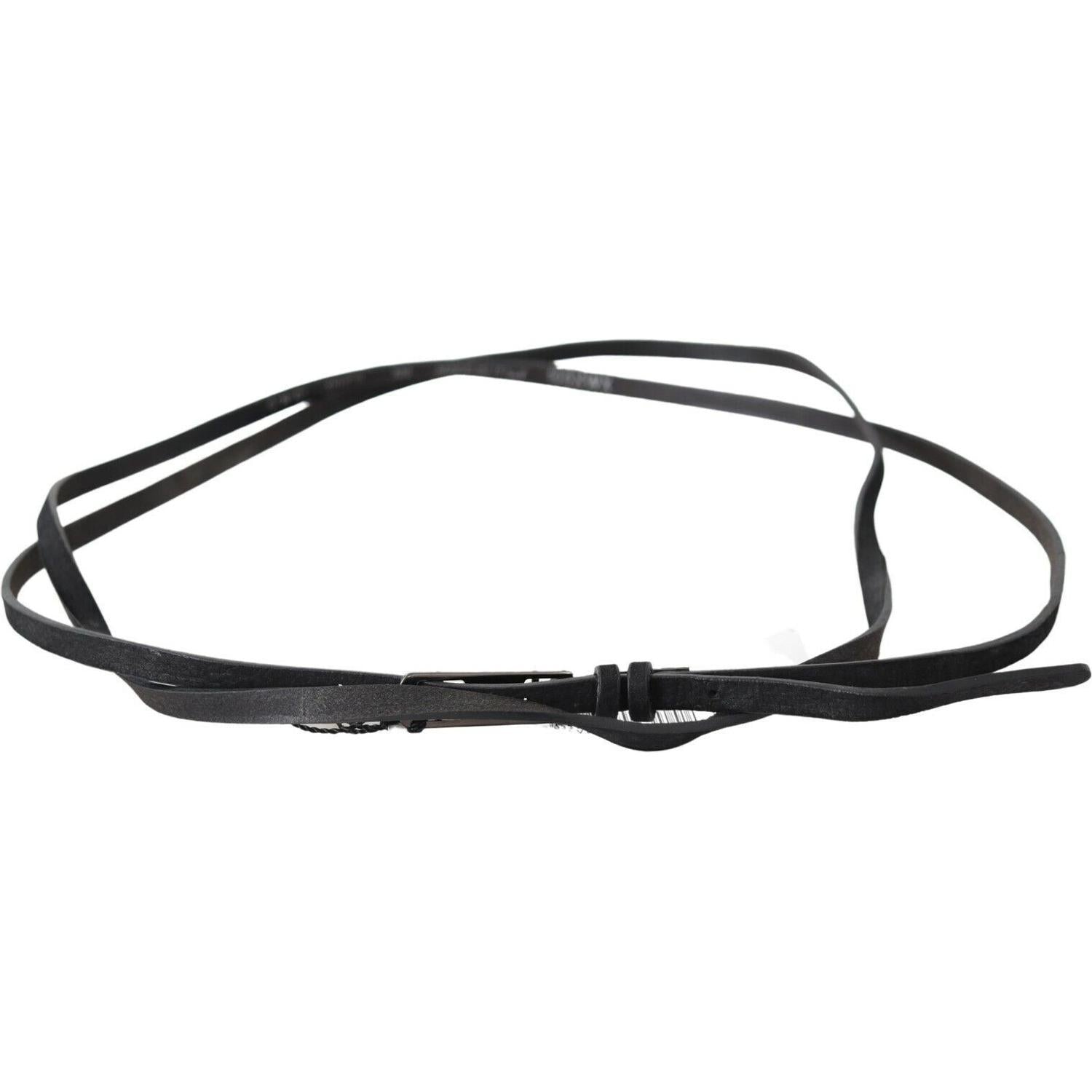 حزام جلدي أسود أنيق قابل للتعديل من زي وطني