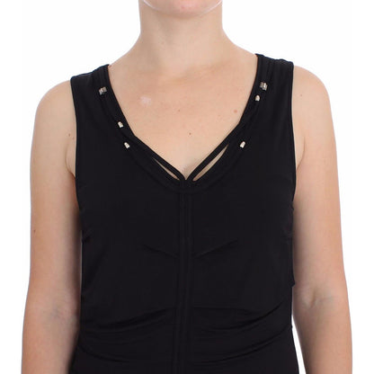 Roccobarocco Black Stretch Wiggle Pencil Sheath Bodycon Dress