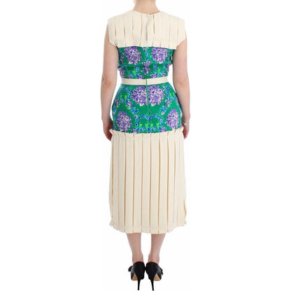 Caterina Gatta Multicolor Dress Gown Floral Sleeveless Gown