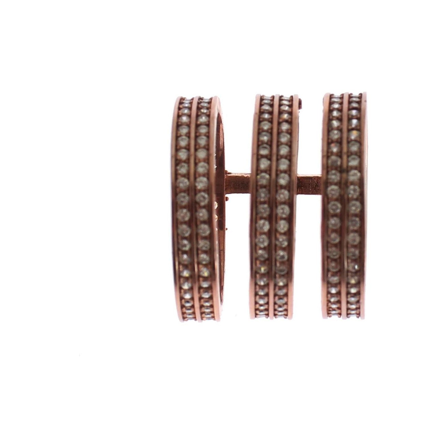 Nialaya Gold 925 Silver Clear CZ Pink Ring Nialaya