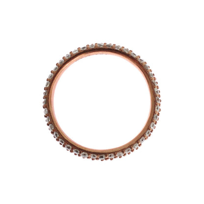 Nialaya Pink Gold 925 Silver Clear CZ Ring Nialaya