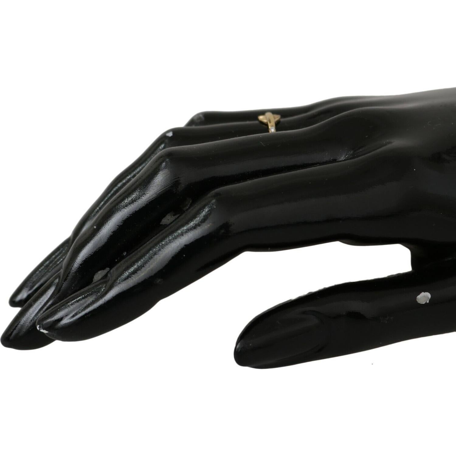 优雅金色 CZ 水晶女士戒指