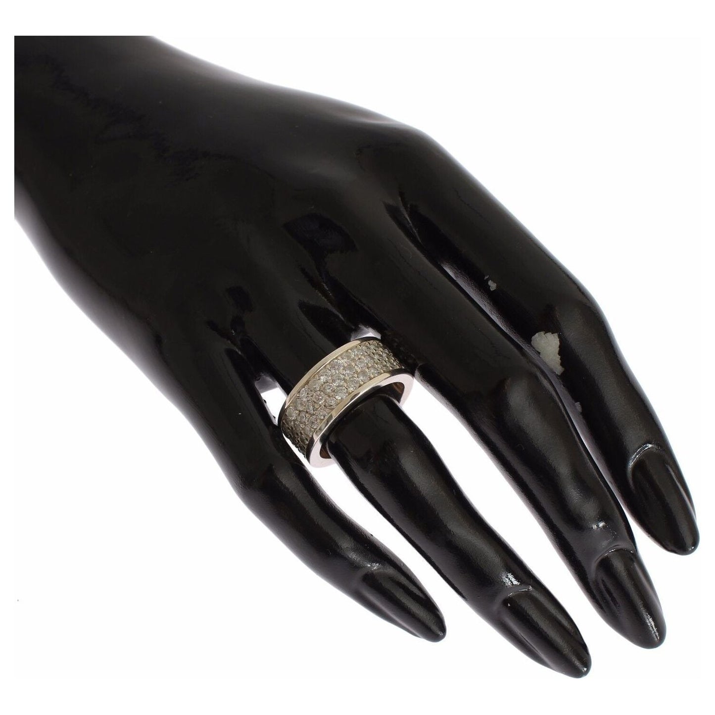 Nialaya Silver Womens CZ 925 Sterling Ring Nialaya