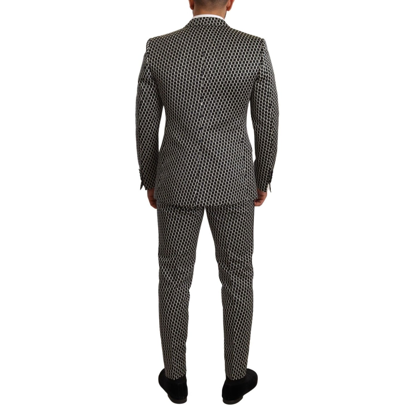 Dolce & Gabbana Black White Check 3 Piece Set MARTINI Suit