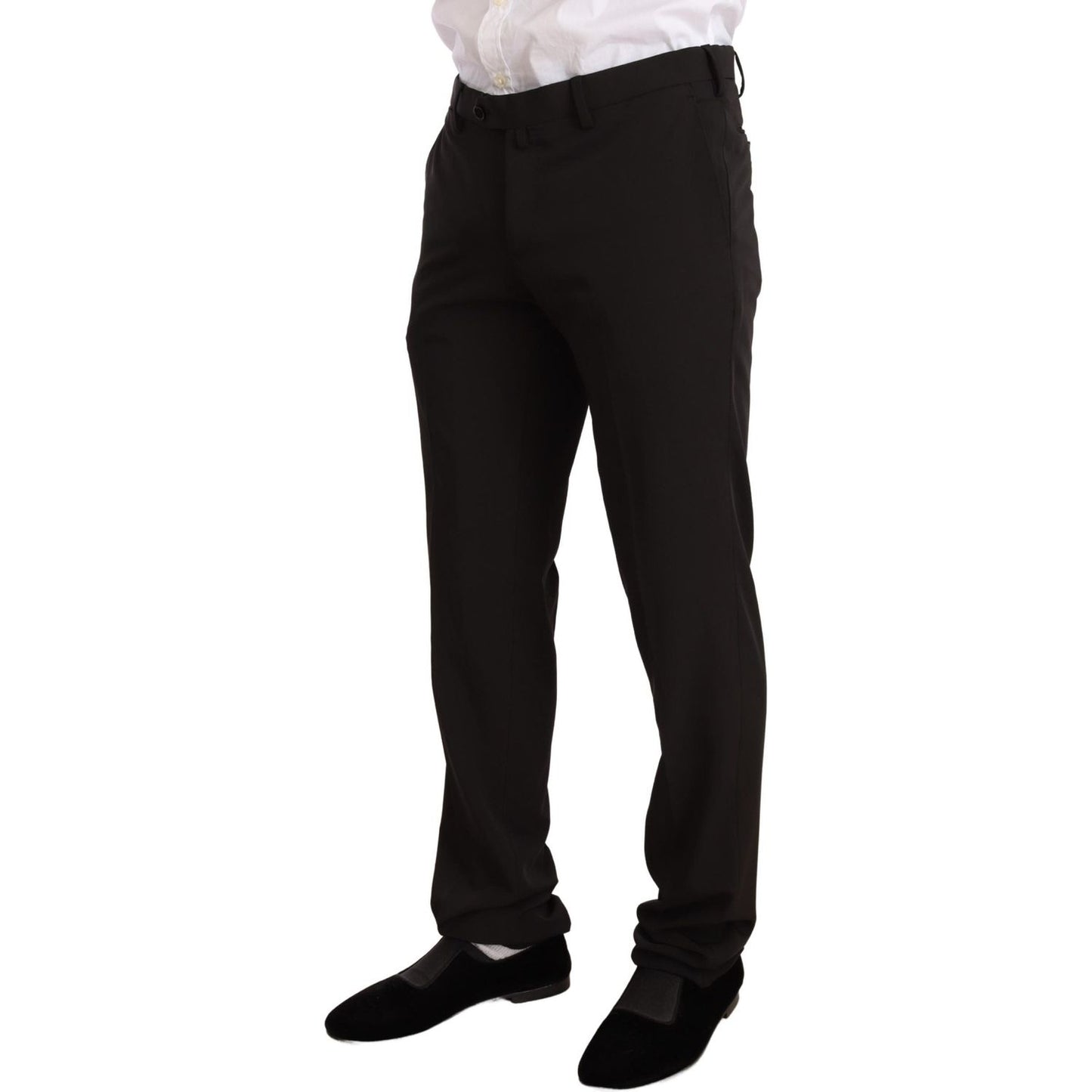 Domenico Tagliente Black Polyester Slim 2 Piece Set TAGLIENTE Suit