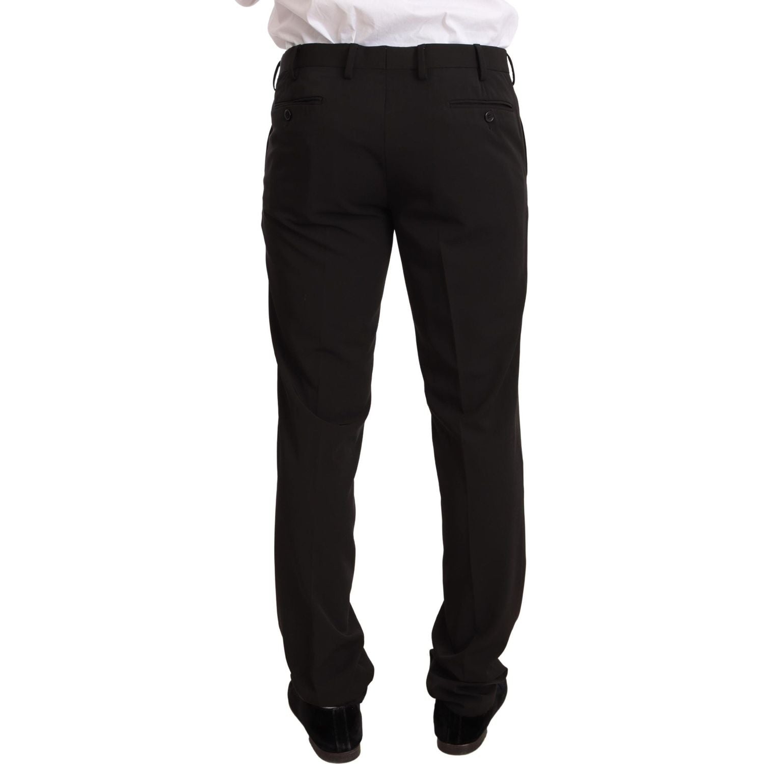 Domenico Tagliente Black Polyester Slim 2 Piece Set TAGLIENTE Suit
