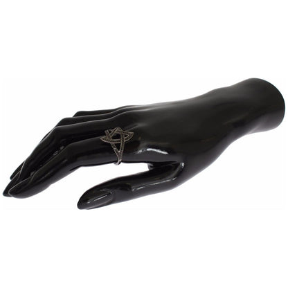 Nialaya Black CZ Rhodium 925 Silver Womens Ring Nialaya