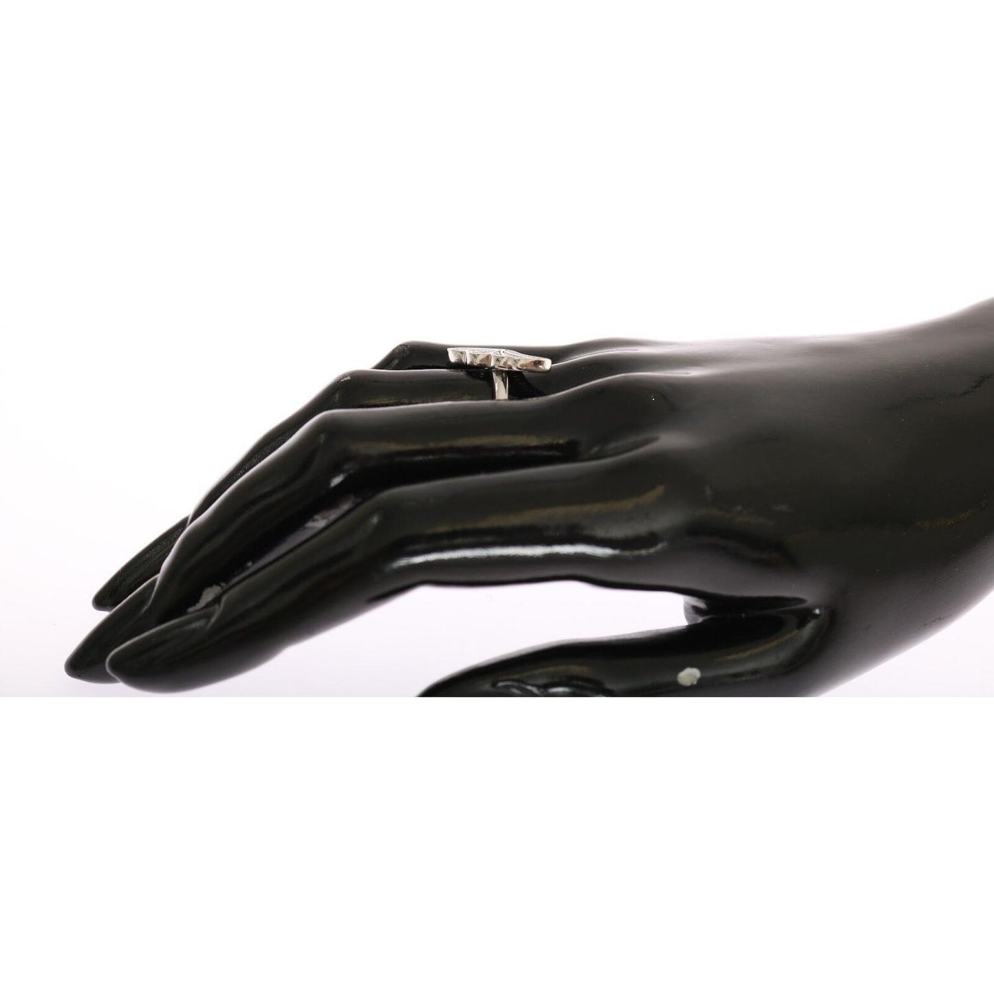 Nialaya Silver Womens Wing Clear CZ 925 Silver Ring Nialaya