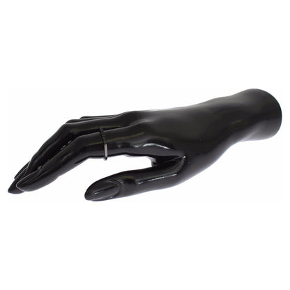 Nialaya Black CZ Rhodium 925 Silver Womens Ring Nialaya