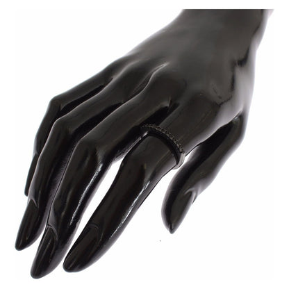 Nialaya Black CZ Rhodium 925 Silver Womens Ring Nialaya