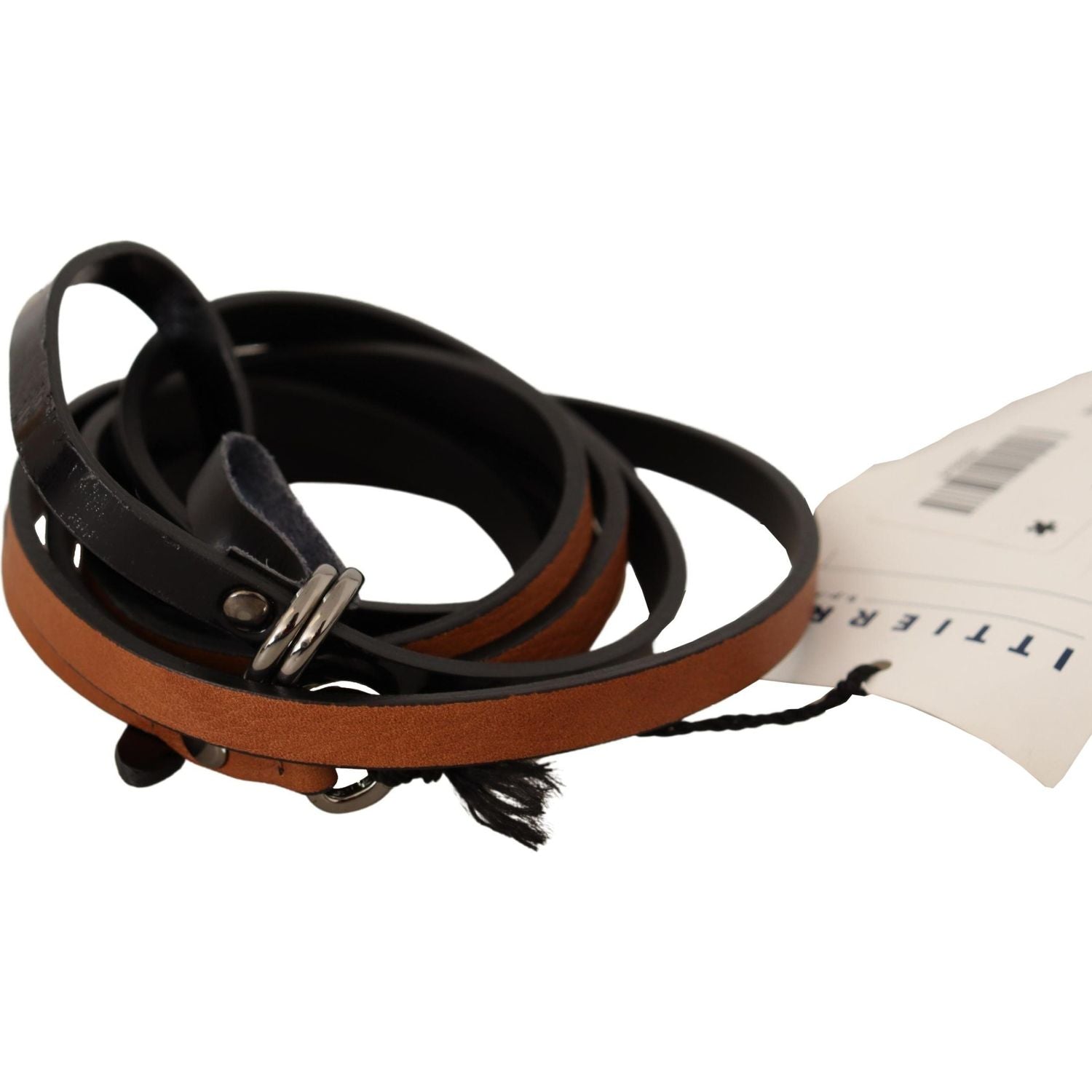 优雅棕色皮革时尚腰带