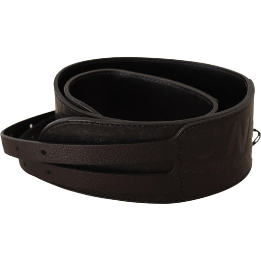 Costume National Dark Brown Leather Double Buckle Belt