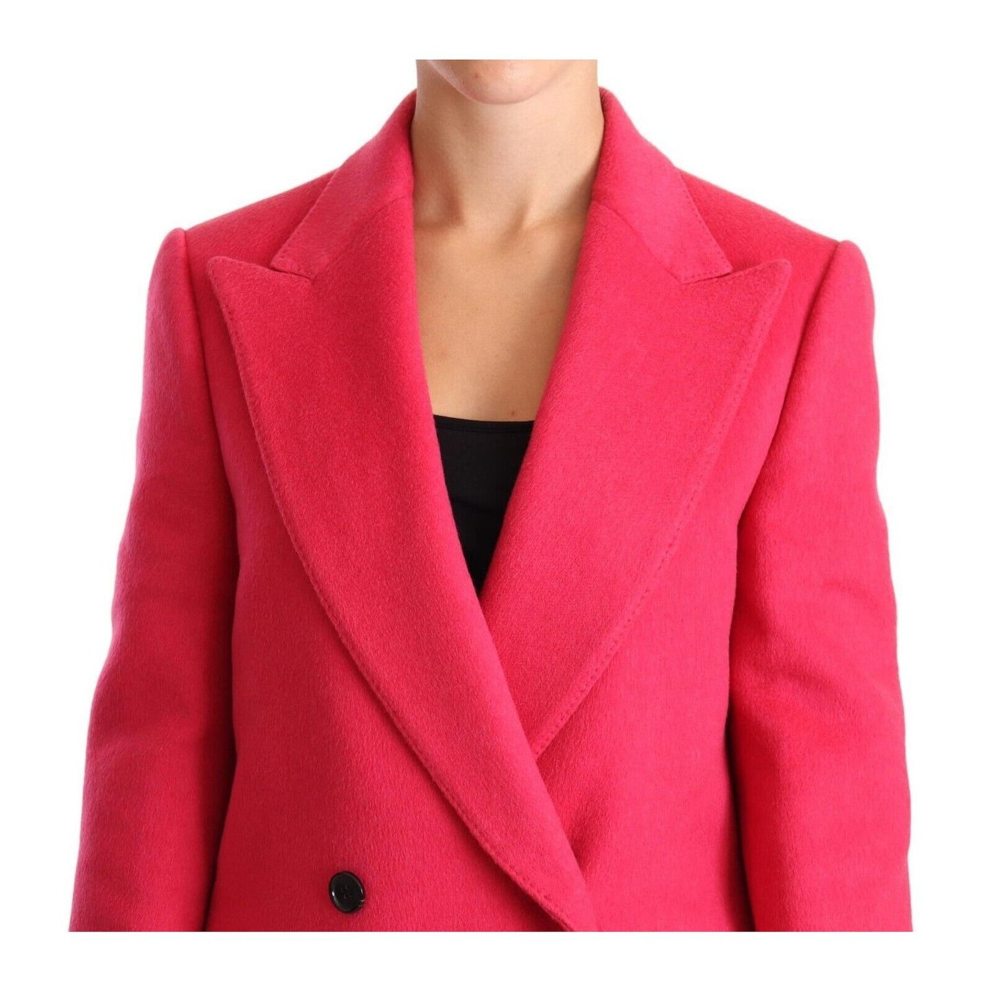 Dolce & Gabbana Pink Double Breasted Trenchcoat Jacket