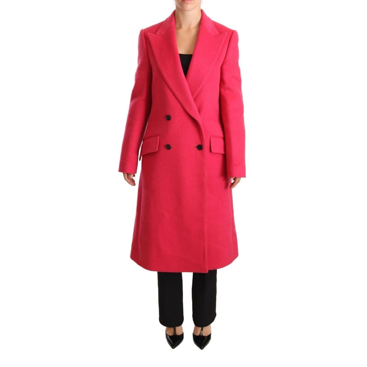 Dolce & Gabbana Pink Double Breasted Trenchcoat Jacket