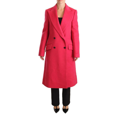 Dolce & Gabbana Pink Double Breasted Trenchcoat Jacket