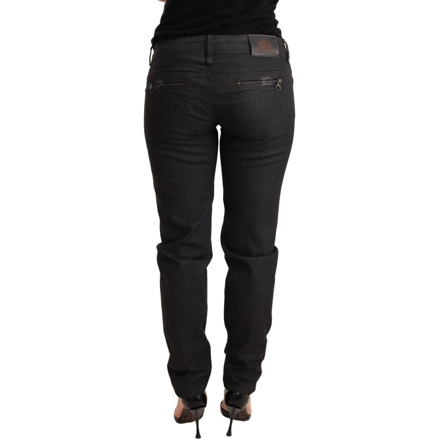 Ermanno Scervino Chic Black Low Waist Skinny Jeans Jeans & Pants Ermanno Scervino