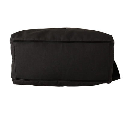 Dolce & Gabbana Black Denim Leather Shoulder Strap Messenger Bag Dolce & Gabbana