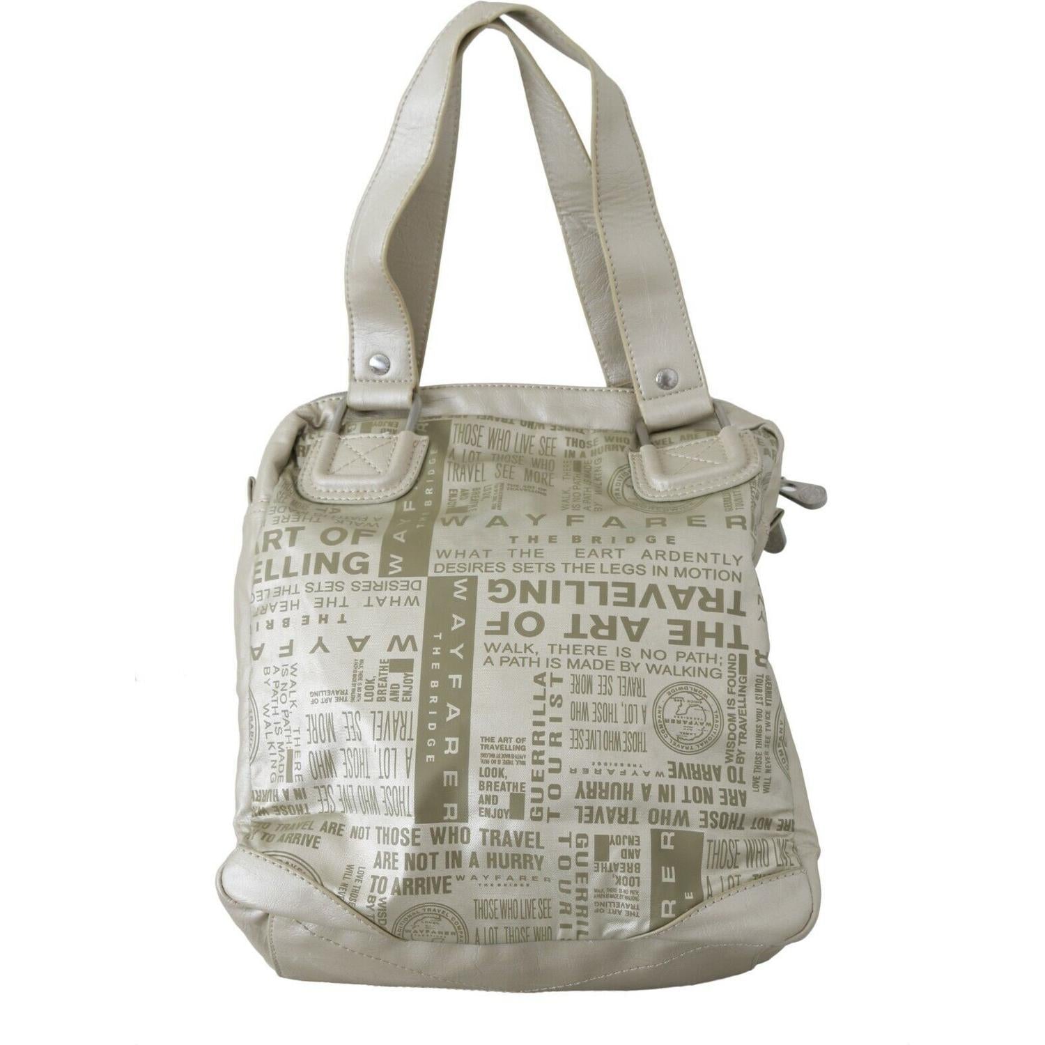 WAYFARER White Printed Handbag Shoulder Fabric Purse