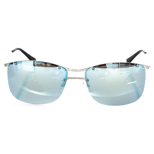 Frankie Morello Silver Metallic Men Sunglasses Frankie Morello