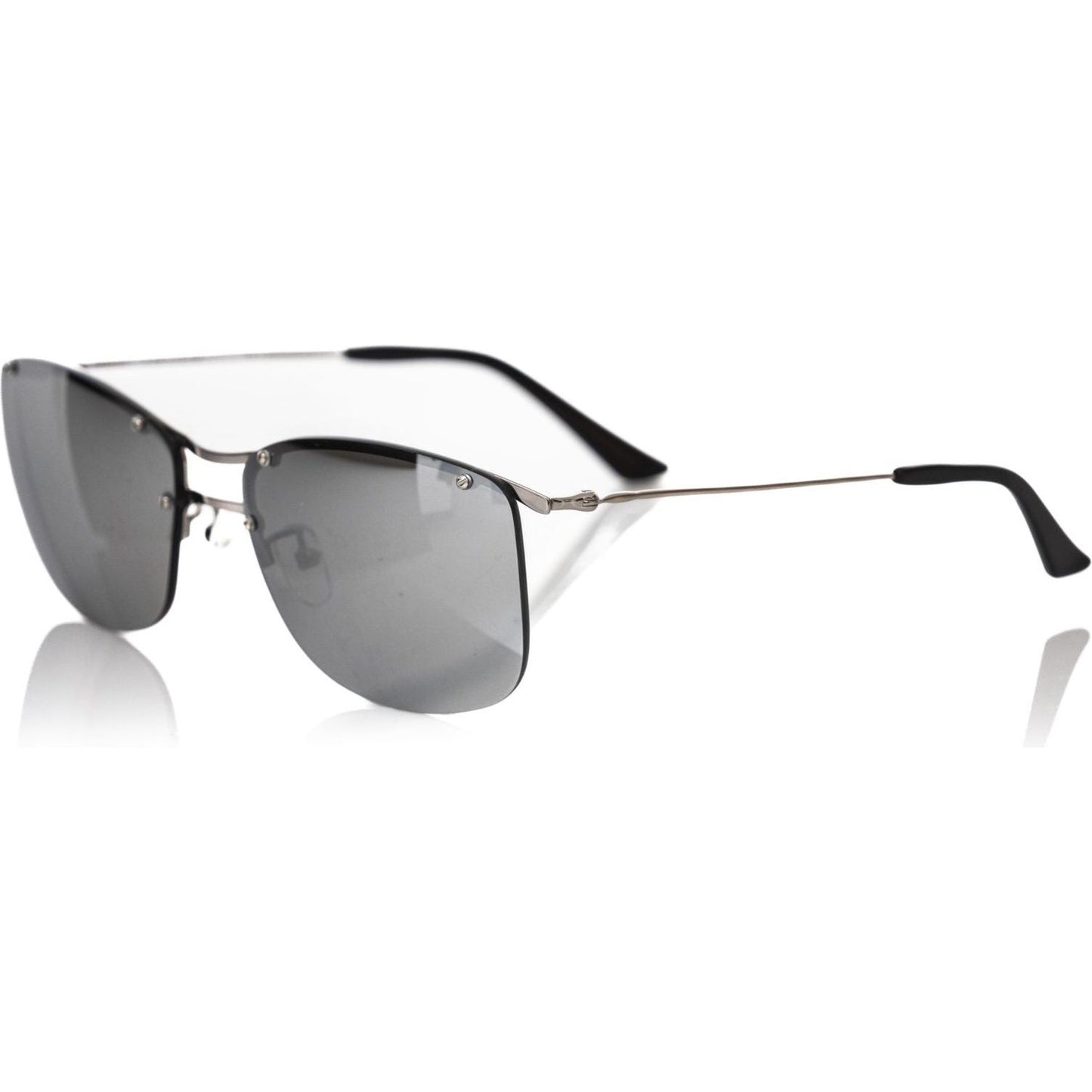 Frankie Morello Sleek Silver Clubmaster Sunglasses Frankie Morello