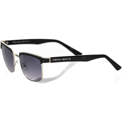 Frankie Morello Black Metallic Fibre Men Sunglasses Frankie Morello