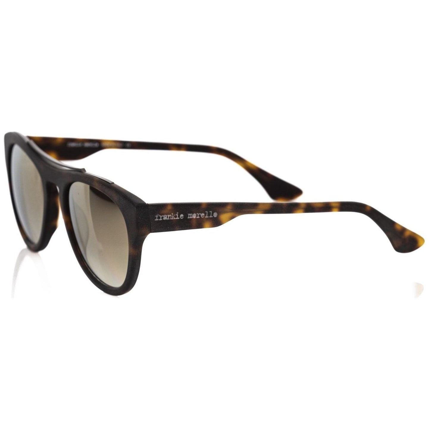 Frankie Morello Brown Acetate Mens Sunglasses Frankie Morello