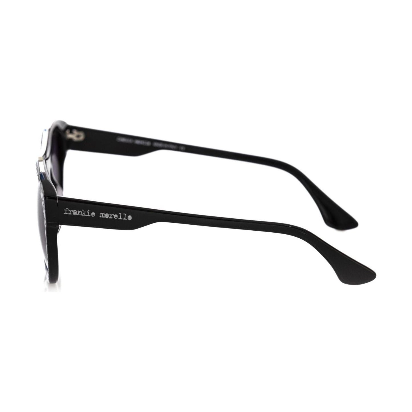 Frankie Morello Black Acetate Men Sunglasses Frankie Morello