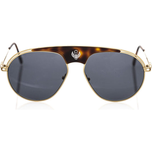 Frankie Morello Brown Metallic Fibre Men Sunglass Frankie Morello