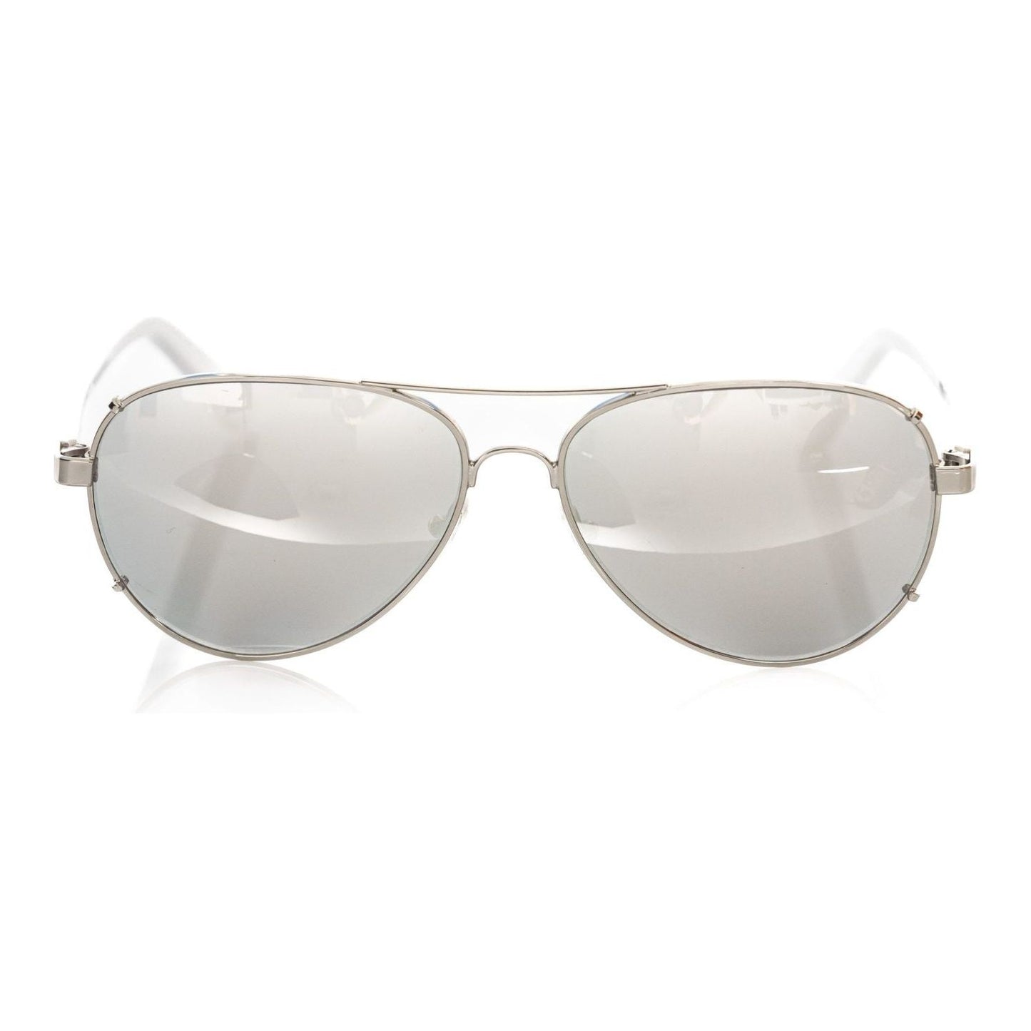 Frankie Morello Silver Metallic Fiber Men's Sunglass Frankie Morello