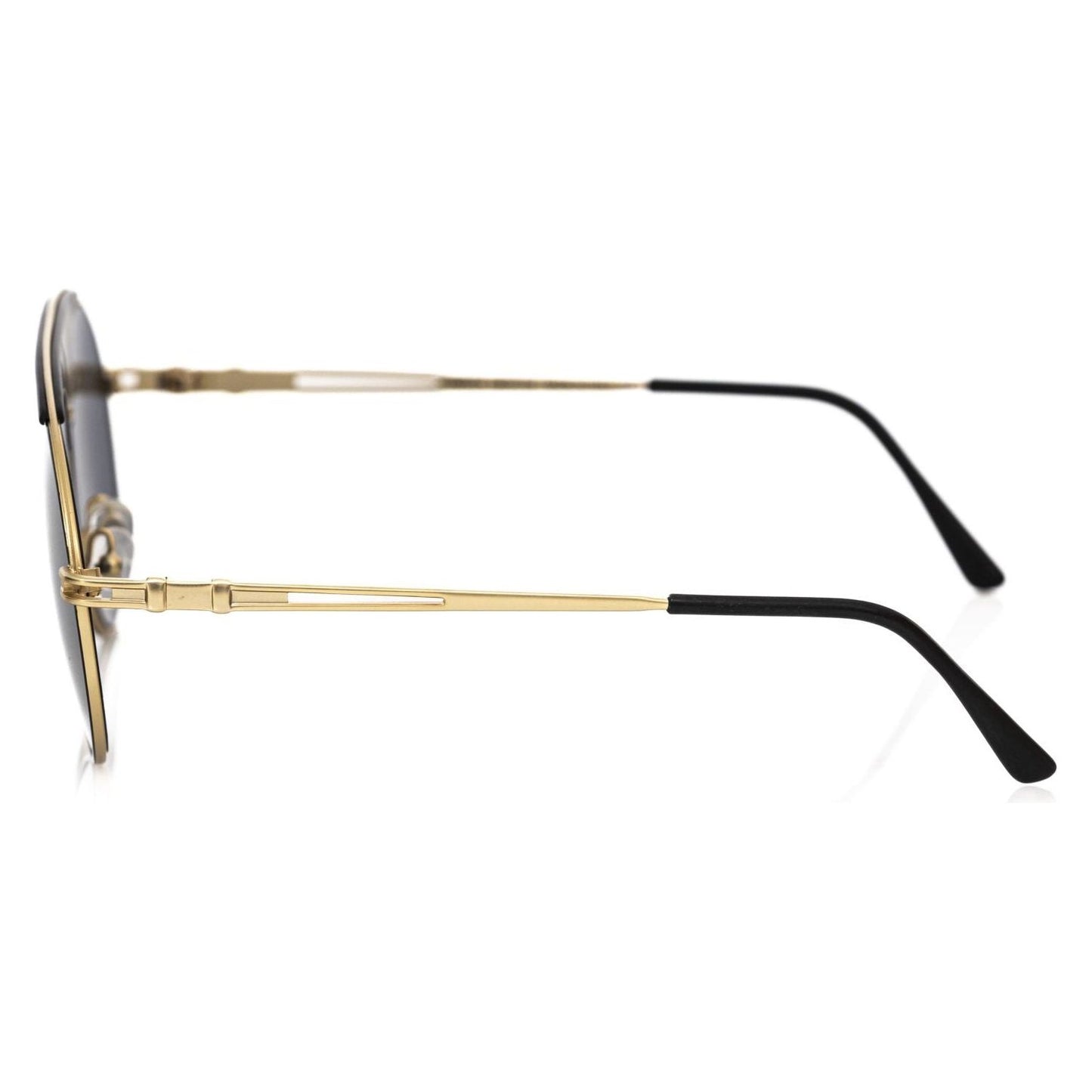 Frankie Morello Black Metallic Men's Sunglass Shield Frankie Morello