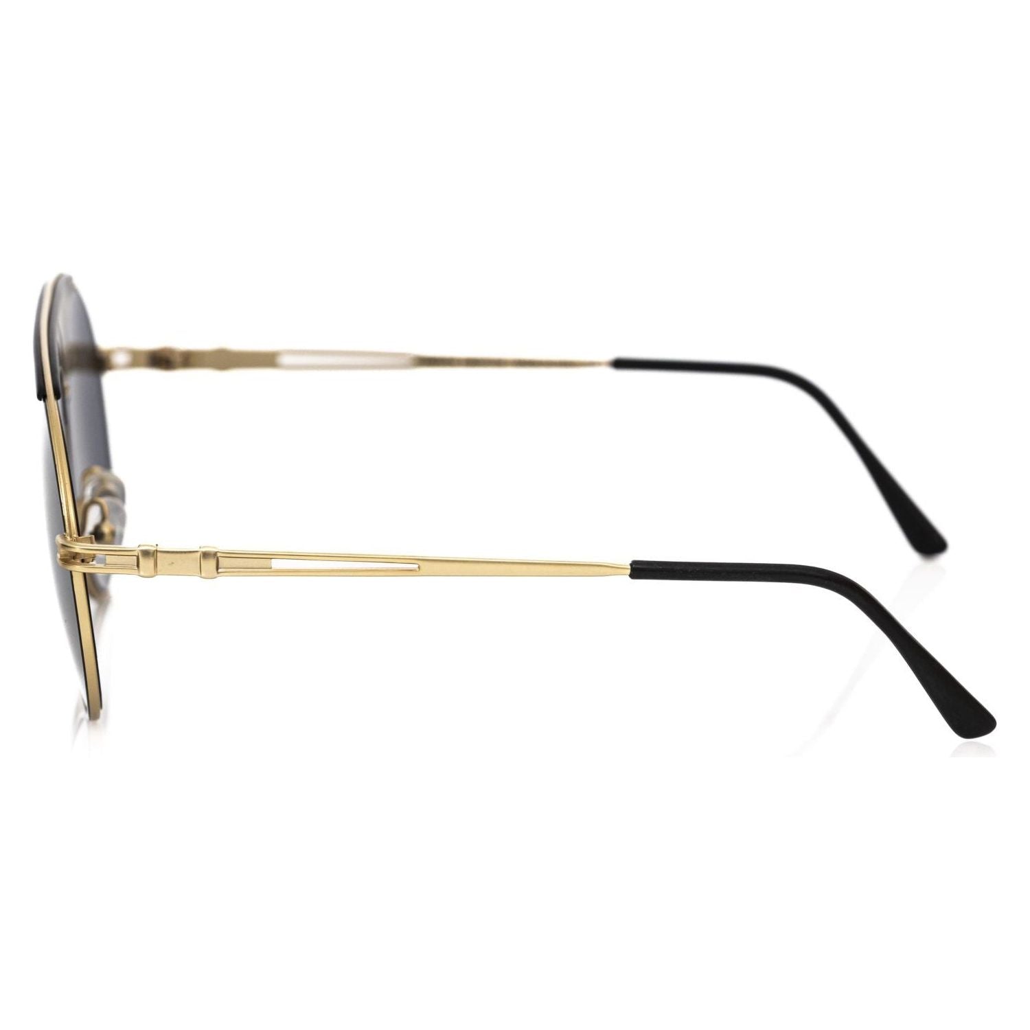 带烟灰色镜片的时尚金属防护太阳镜