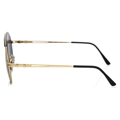 Frankie Morello Black Metallic Men's Sunglass Shield Frankie Morello