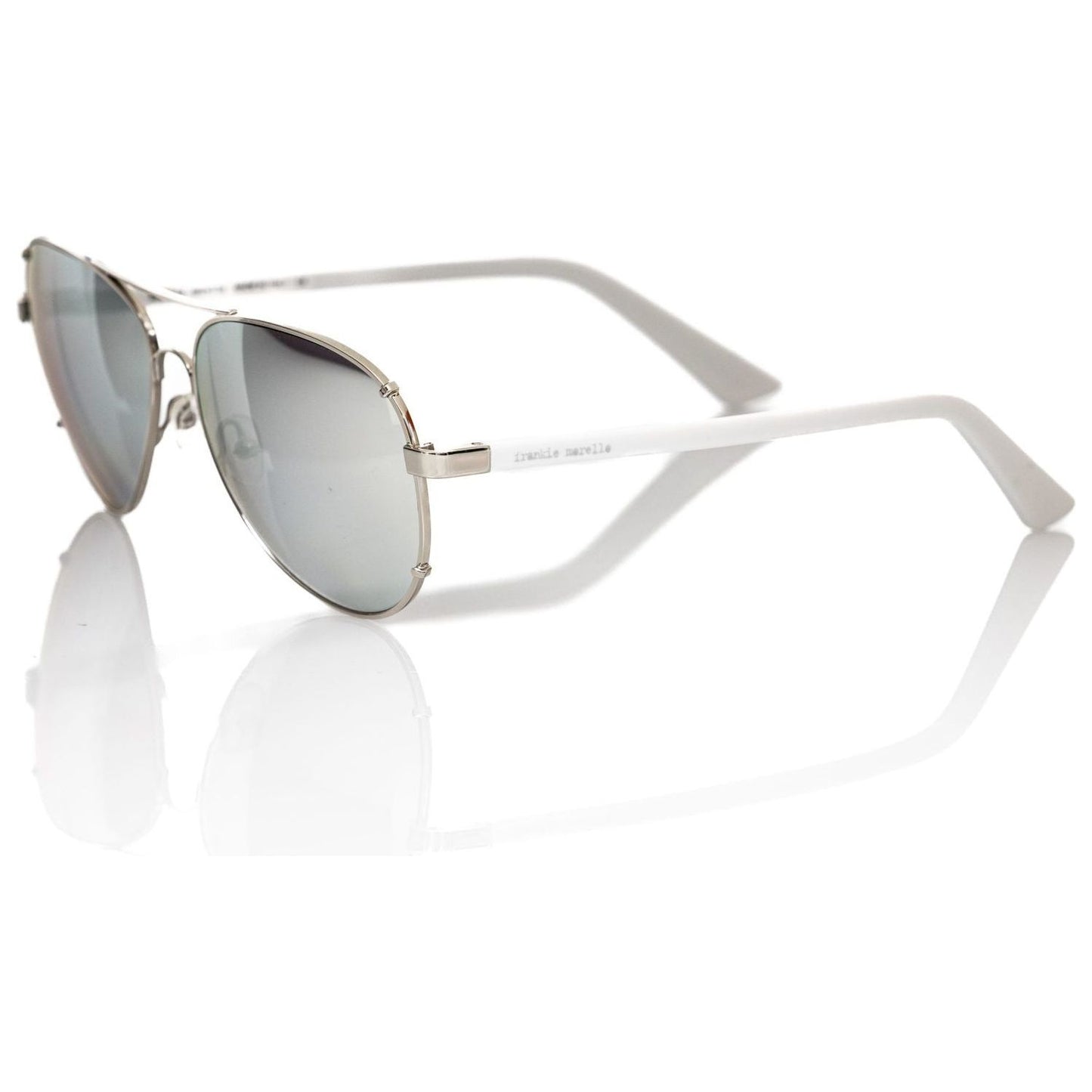 Frankie Morello Silver Metallic Fiber Men's Sunglass Frankie Morello