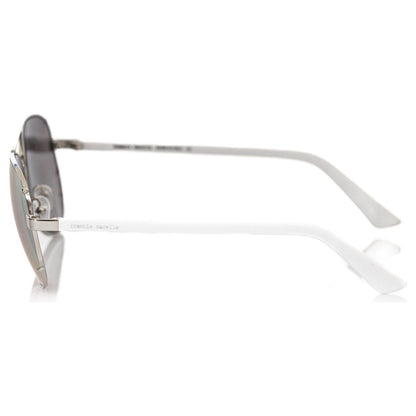 Frankie Morello Silver Metallic Fiber Men's Sunglass Frankie Morello